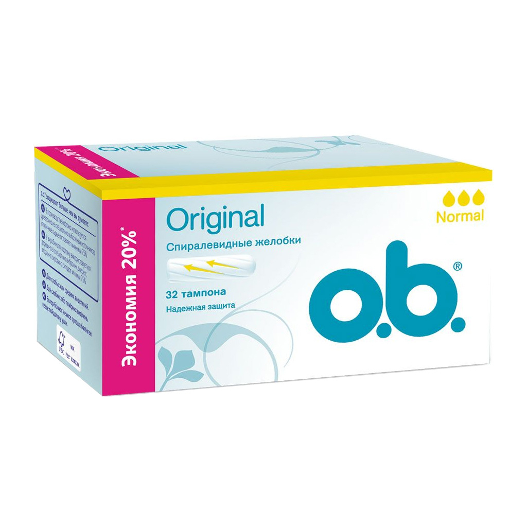 Тампони o.b. Normal 32 шт (3574660144703) - изображение 1