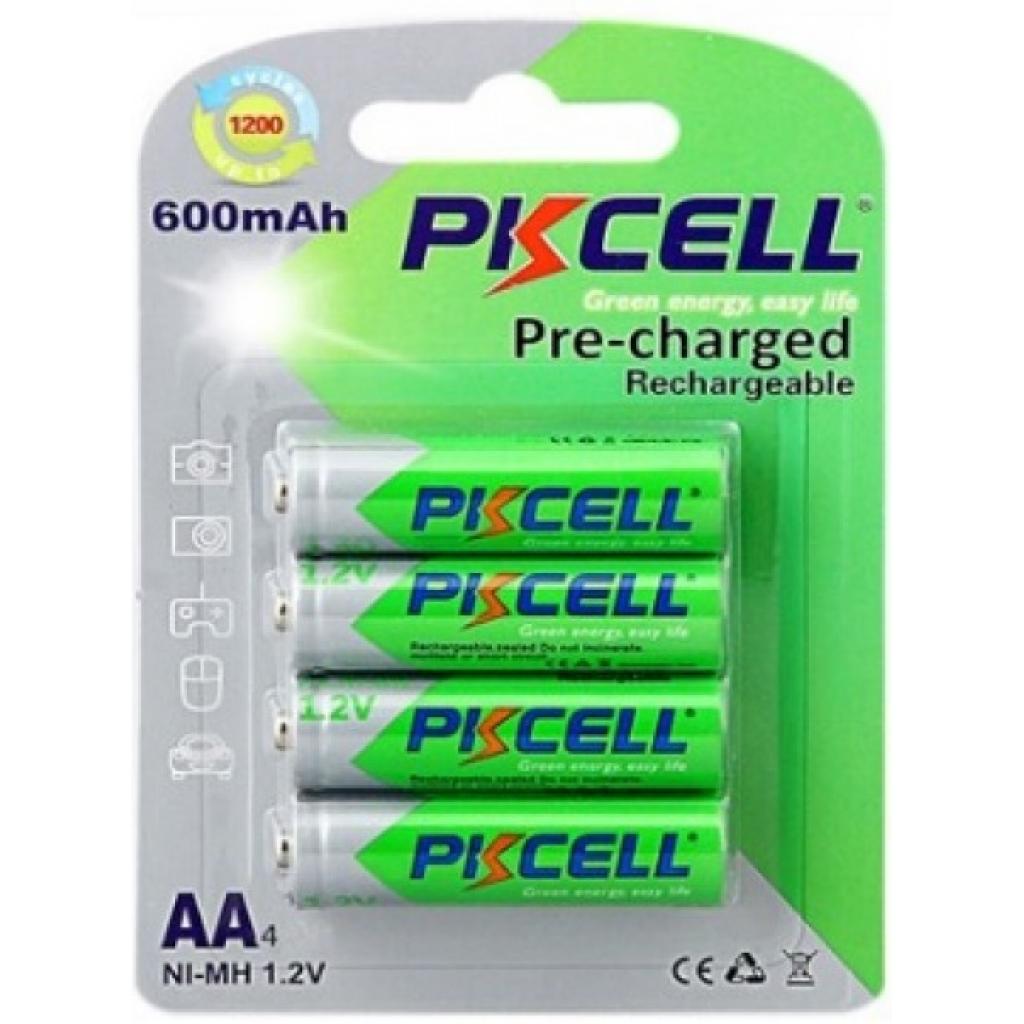 Акумулятор PkCell AA R6 NiMH 600mAh * 4 (PC/AA600-4BA) - зображення 1