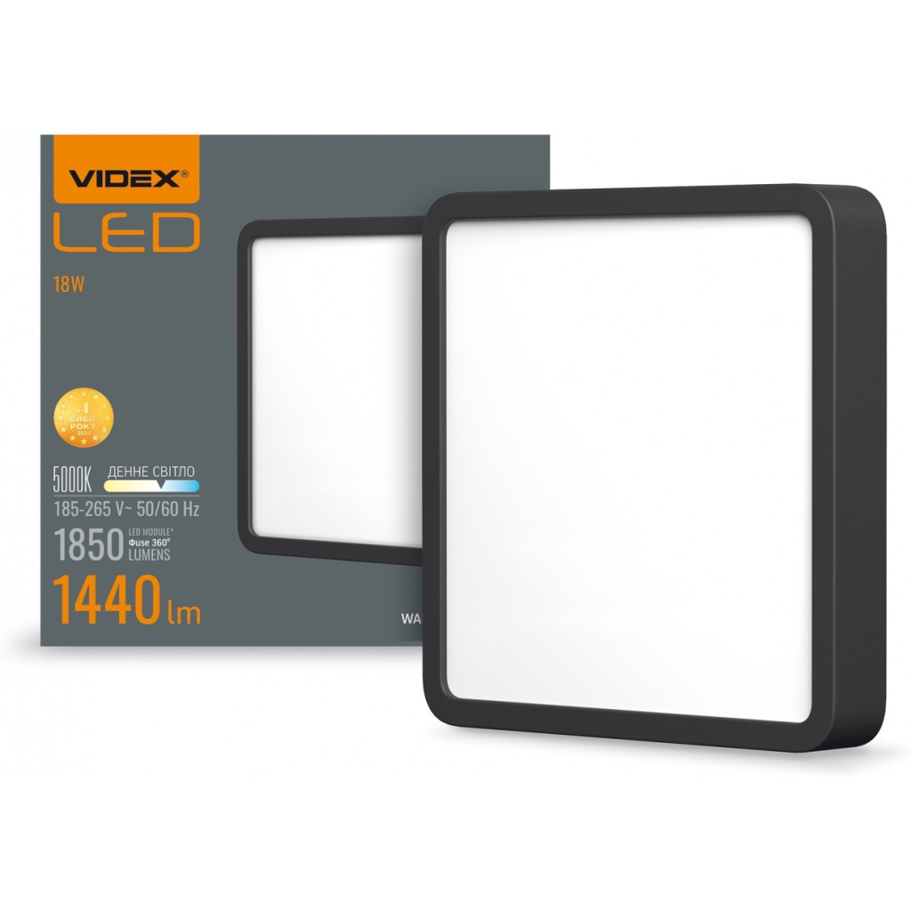 Світильник Videx 18W 5000K Black (VL-DLSS-185B) - зображення 3