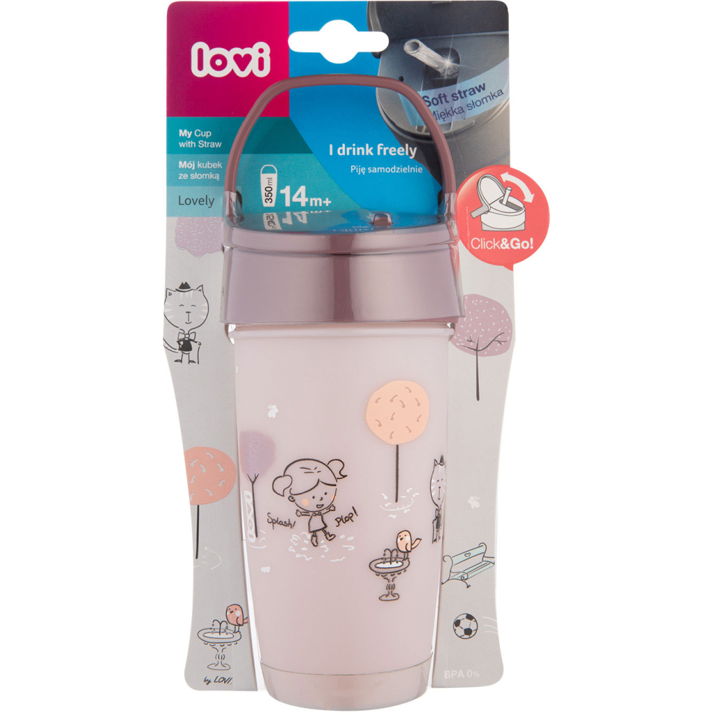 Поїльник-непроливайка Lovi Lovely Boy із силіконовою трубочкою 350 мл (35/355girl) - зображення 4