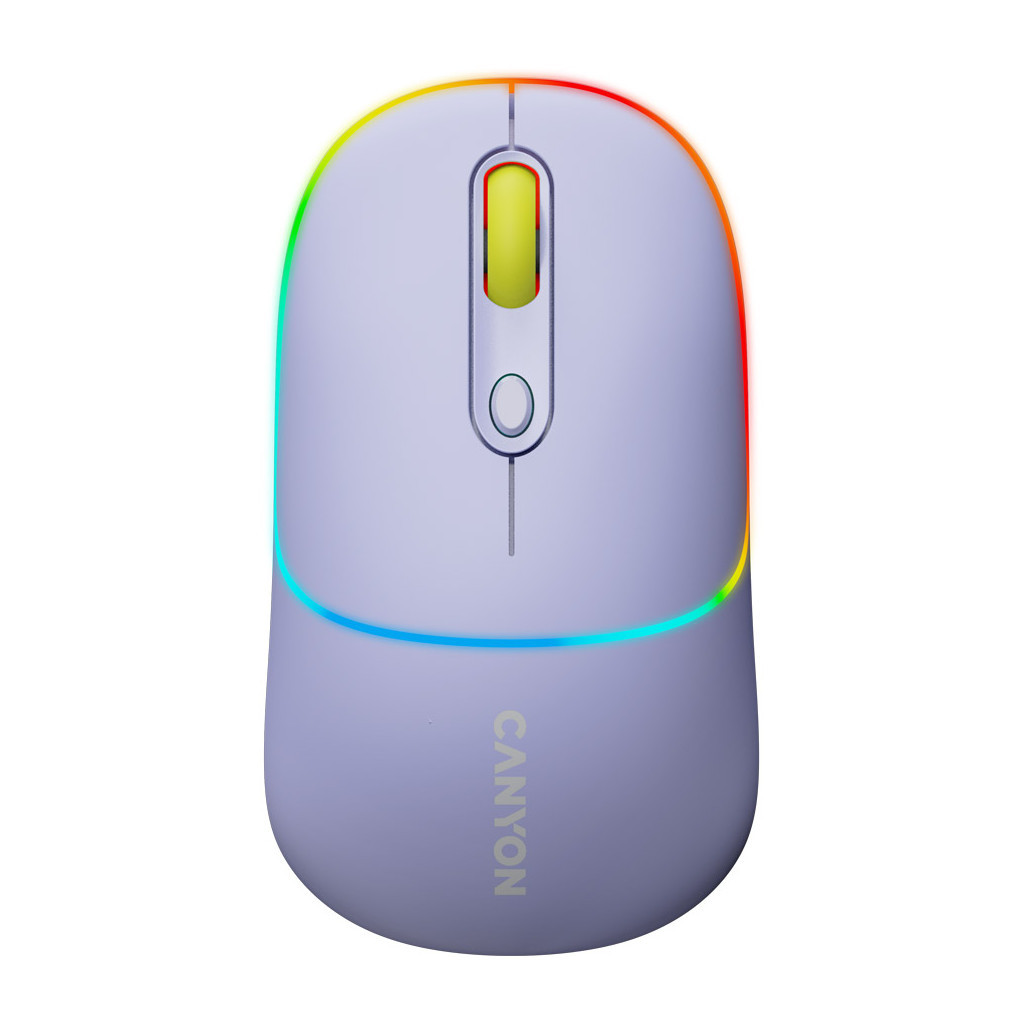 Мишка Canyon MW-22 Dual Band RGB Wireless Mountain Lavender (CNS-CMSW22ML) - изображение 1