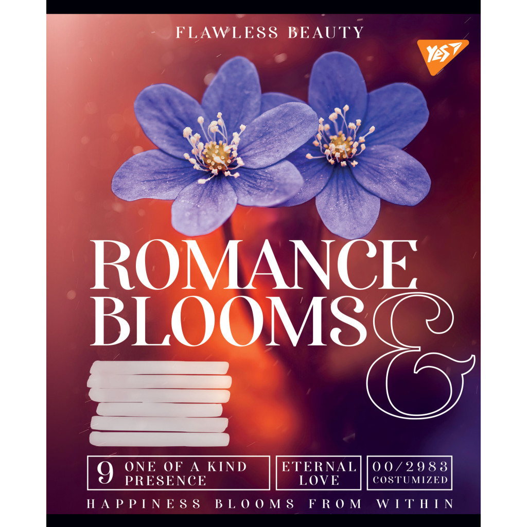 Зошит Yes А5 Romance blooms 48 аркушів, лінія (766460) - зображення 4