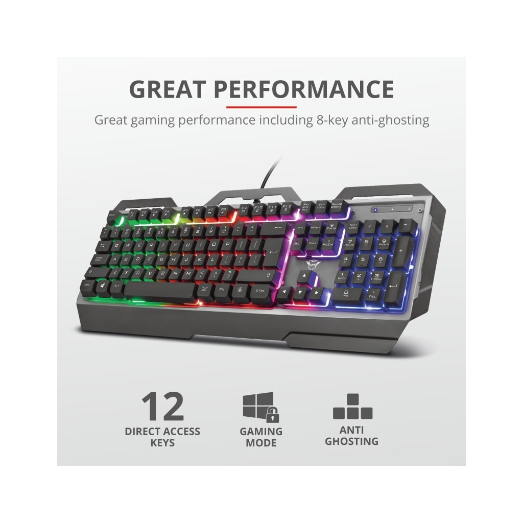 Клавіатура Trust GXT 856 Torac Illuminated Black (23577) - зображення 7