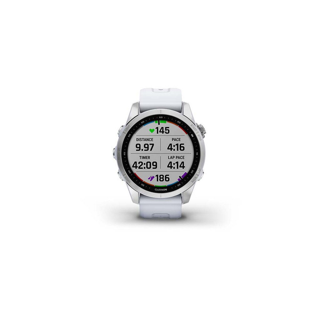 Смарт-годинник Garmin fenix 7S Stainless Steel w/ Whitestone Band, GPS (010-02539-03) - зображення 8