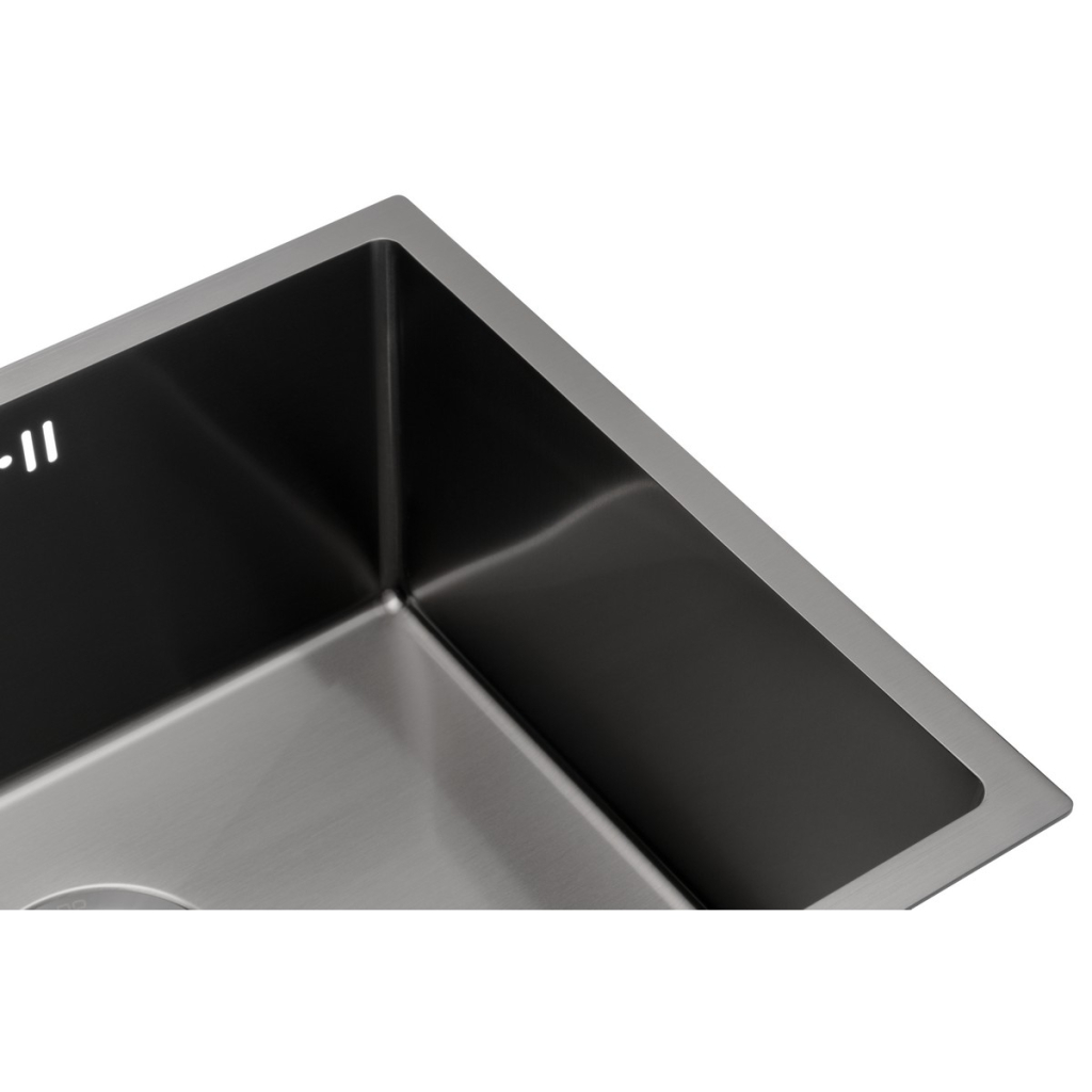 Мийка кухонна GRANADO Under top MAX STEEL S201 black (GS07201B) - зображення 5