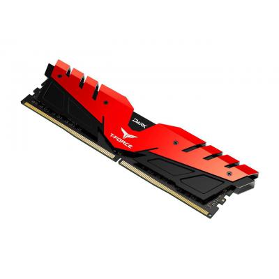 Модуль пам'яті для комп'ютера DDR4 8GB 2400 MHz T-Force Dark Red Team (TDRED48G2400HC1401) - зображення 3