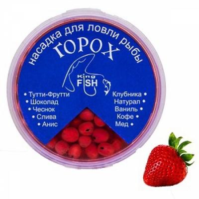 Насадка рибальська King Fish горох крашеный 150мл клубника (KF-KKLU) - зображення 1