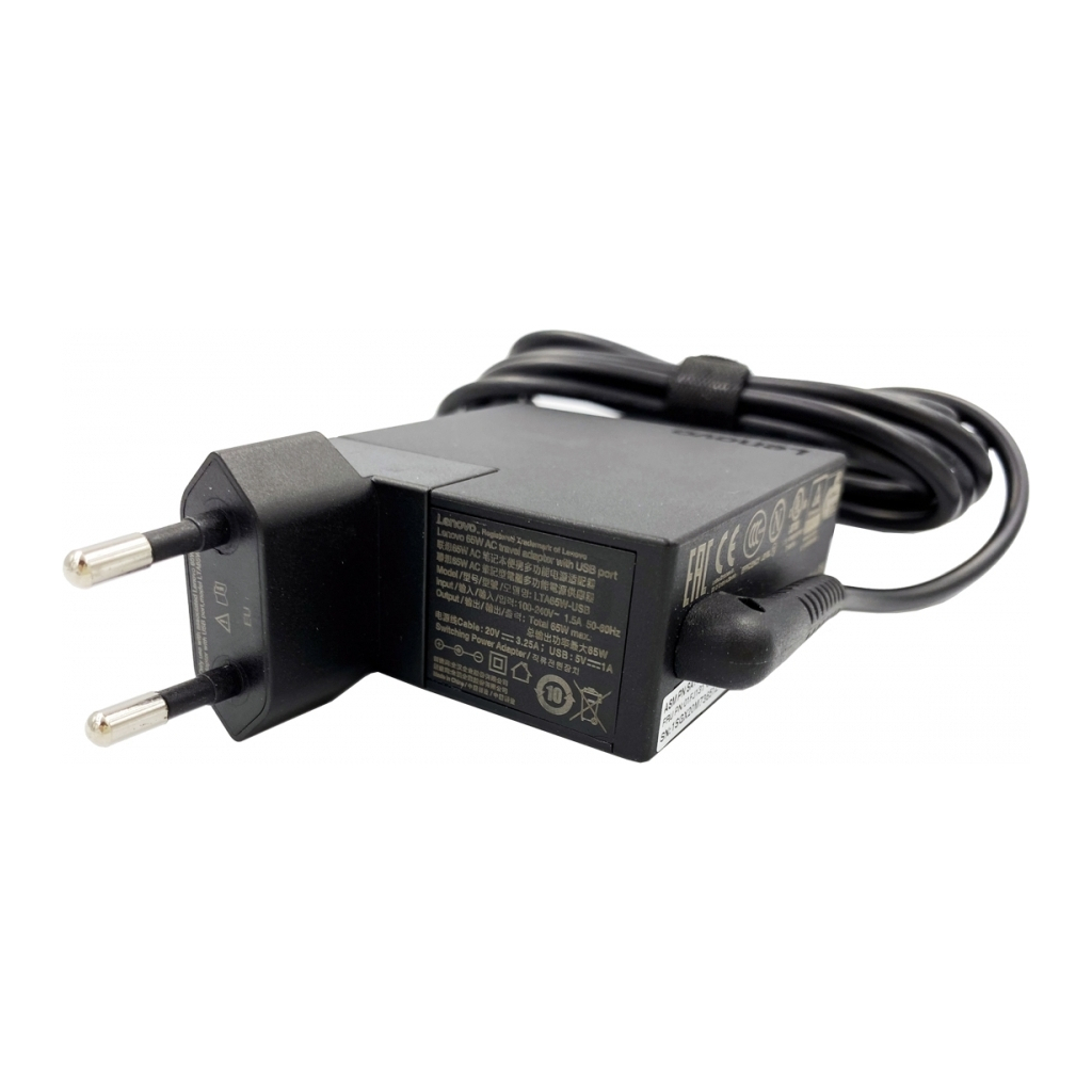 Блок живлення до ноутбуку Lenovo 65W 20V, 3.25A, 4.0/1.7, + 5V/1A/USB (LTA65W-USB / A40372) - зображення 3