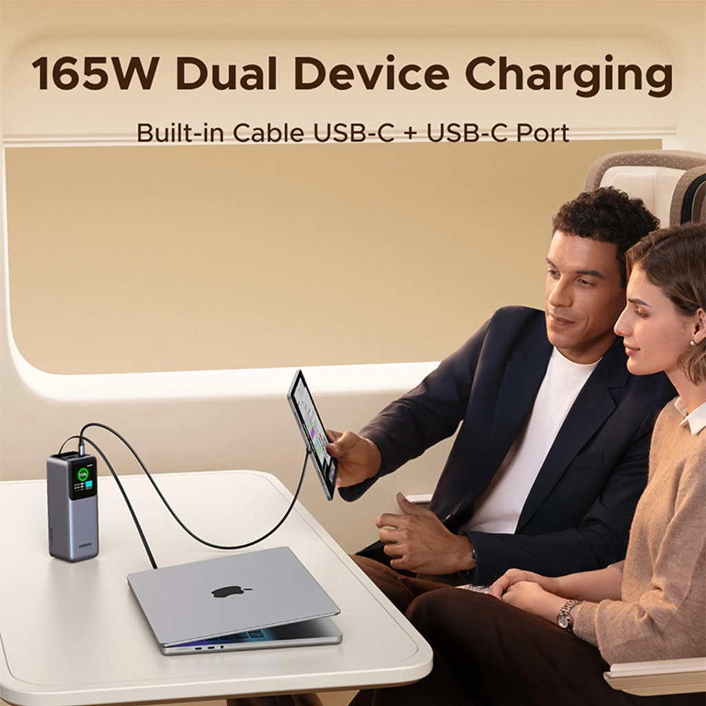 Батарея універсальна Ugreen 20000mAh 165W with Retractable Cable (PB726 55987B) - зображення 10