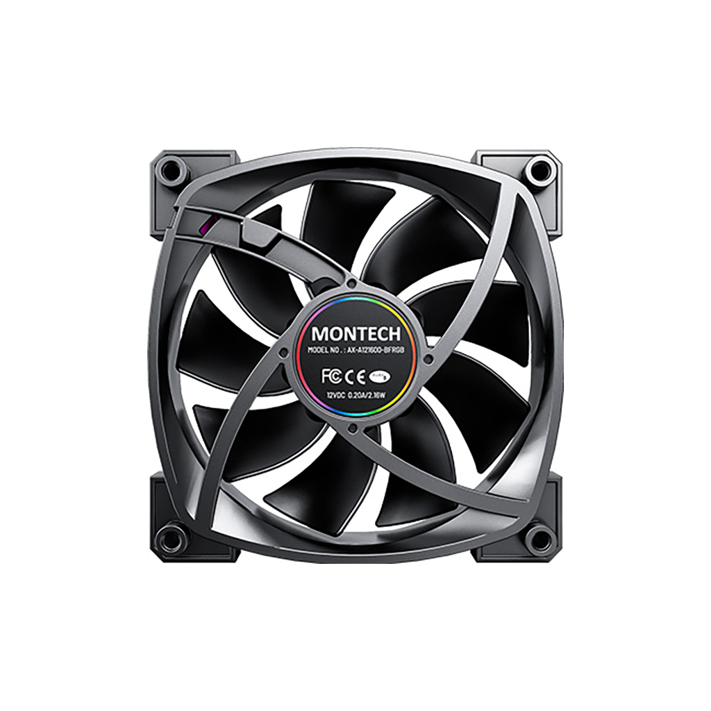 Кулер до корпусу MONTECH AX120 PWM BLACK - зображення 5