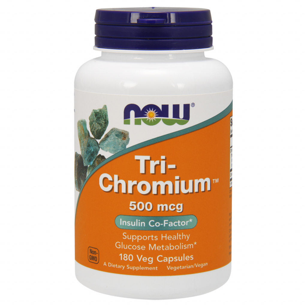 Мінерали Now Foods Хром 500 мкг, Tri-Chromium, 180 вегетарианских капсул (NF1426) - зображення 1