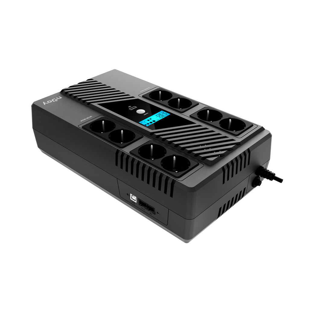 Пристрій безперебійного живлення nJoy Token 800 USB 8*Schuko (UPCSBLS680TTOAZ01B) - зображення 4