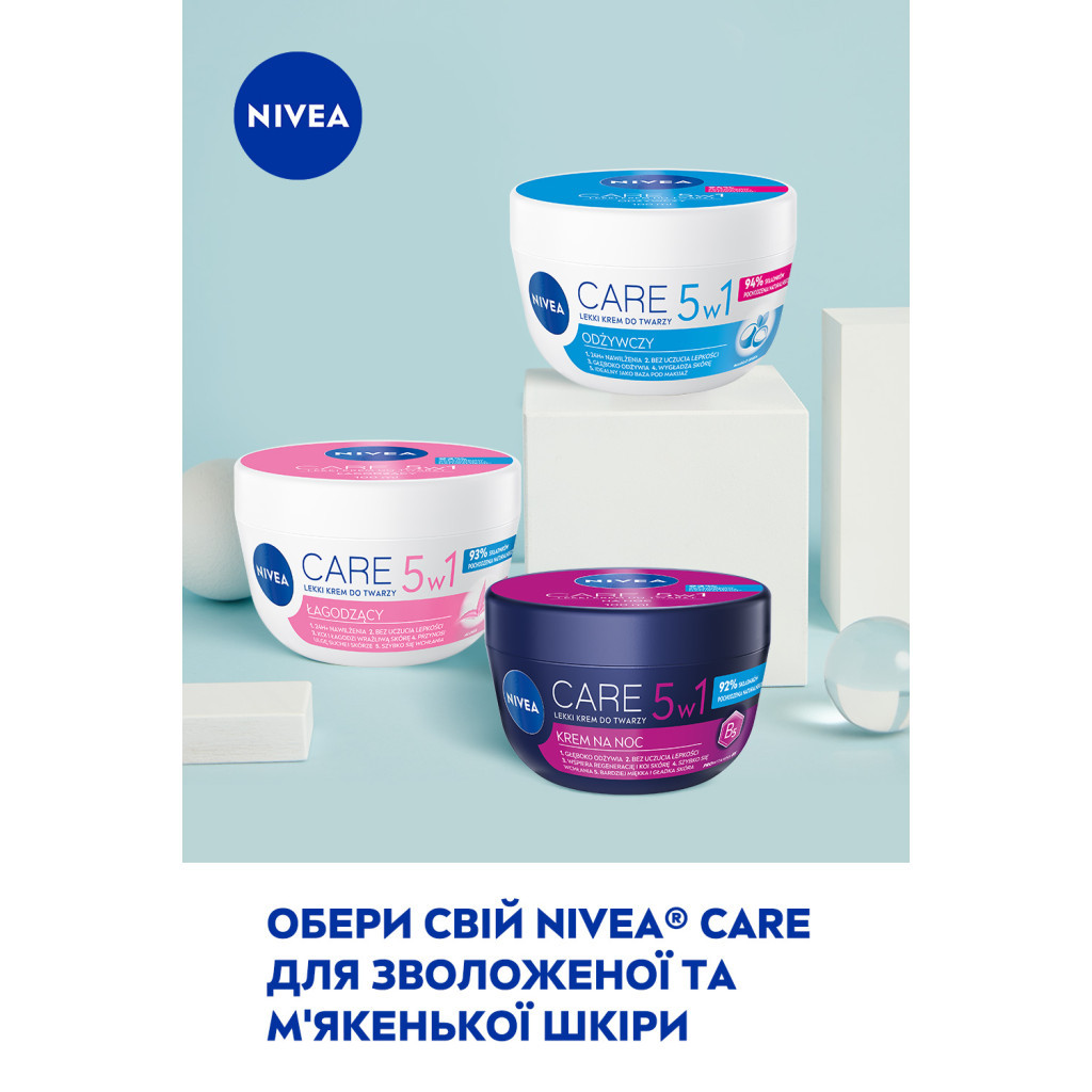 Крем для обличчя Nivea Care Нічний з вітаміном В5 100 мл (40066745/42360360) - зображення 7