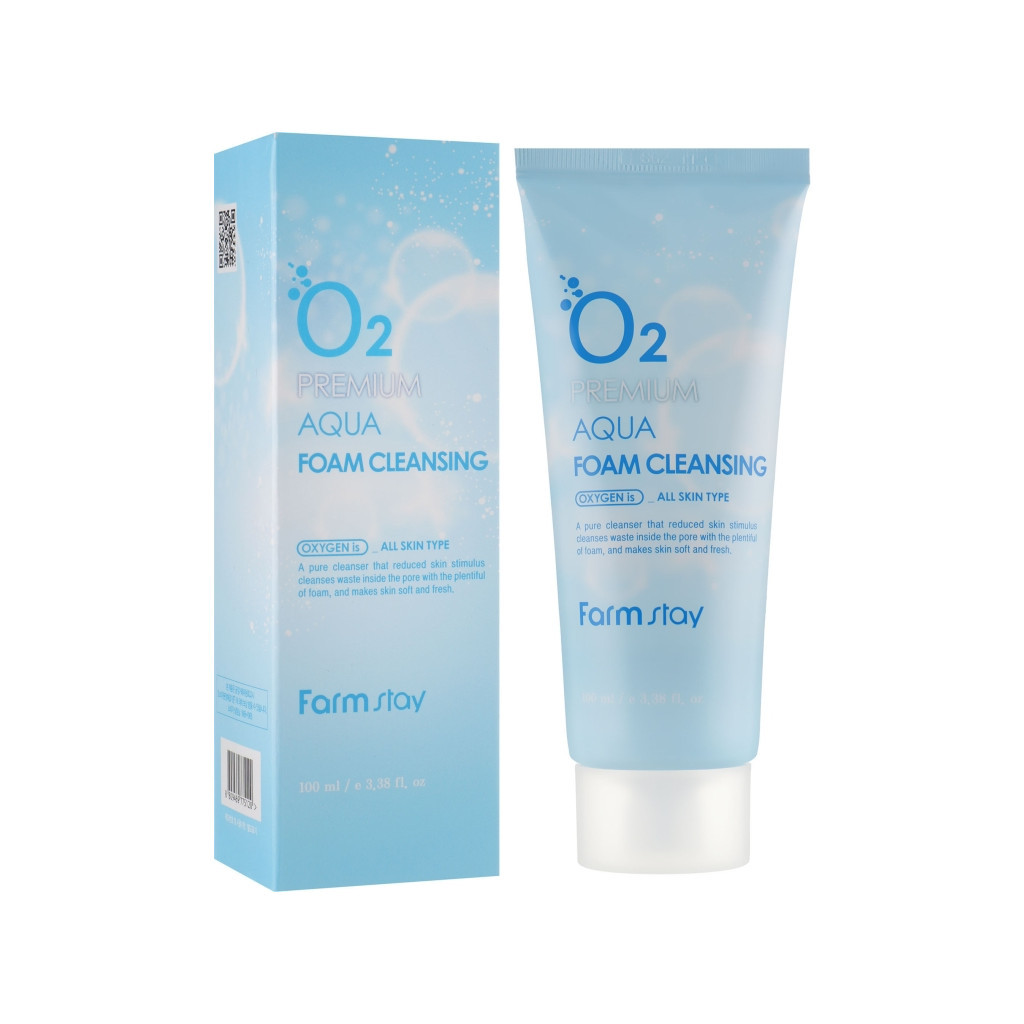 Пінка для вмивання FarmStay O2 Premium Aqua Foam Cleansing Киснева 100 мл (8809469775120) - зображення 2