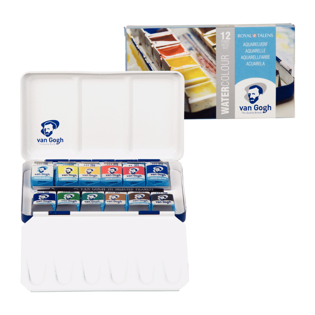 Акварельні фарби Royal Talens Van Gogh 12 кольорів + пензлик (8712079049003) - зображення 3