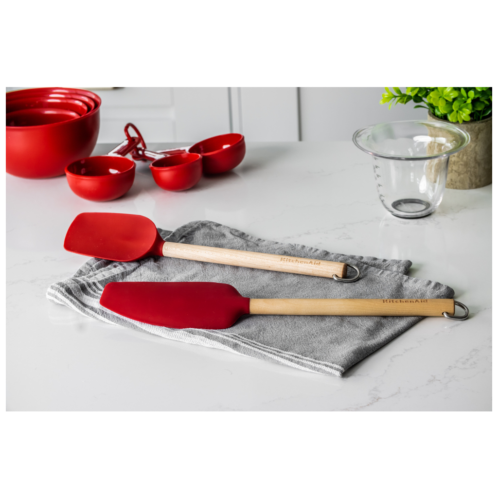 Лопатка кухонна KitchenAid Coreline для тіста, 35,3 см, береза, червоний (KQR732OHERE) - зображення 7