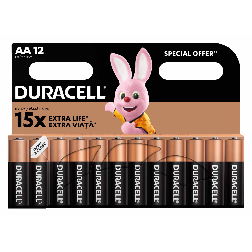 Батарейка Duracell AA лужні 12 шт. в упаковці (5000394006546 / 81551275) - изображение 2
