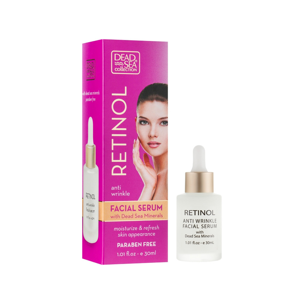 Сироватка для обличчя Dead Sea Collection проти зморшок з ретинолом і мінералами Мертвого моря 30 мл (830668008625) - изображение 2