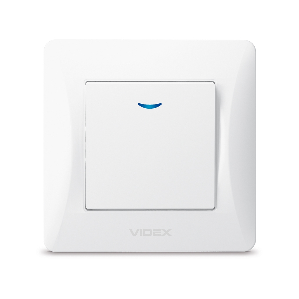Вимикач Videx BINERA 1кл з підсвічуванням білий (VF-BNSW1L-W) - изображение 2