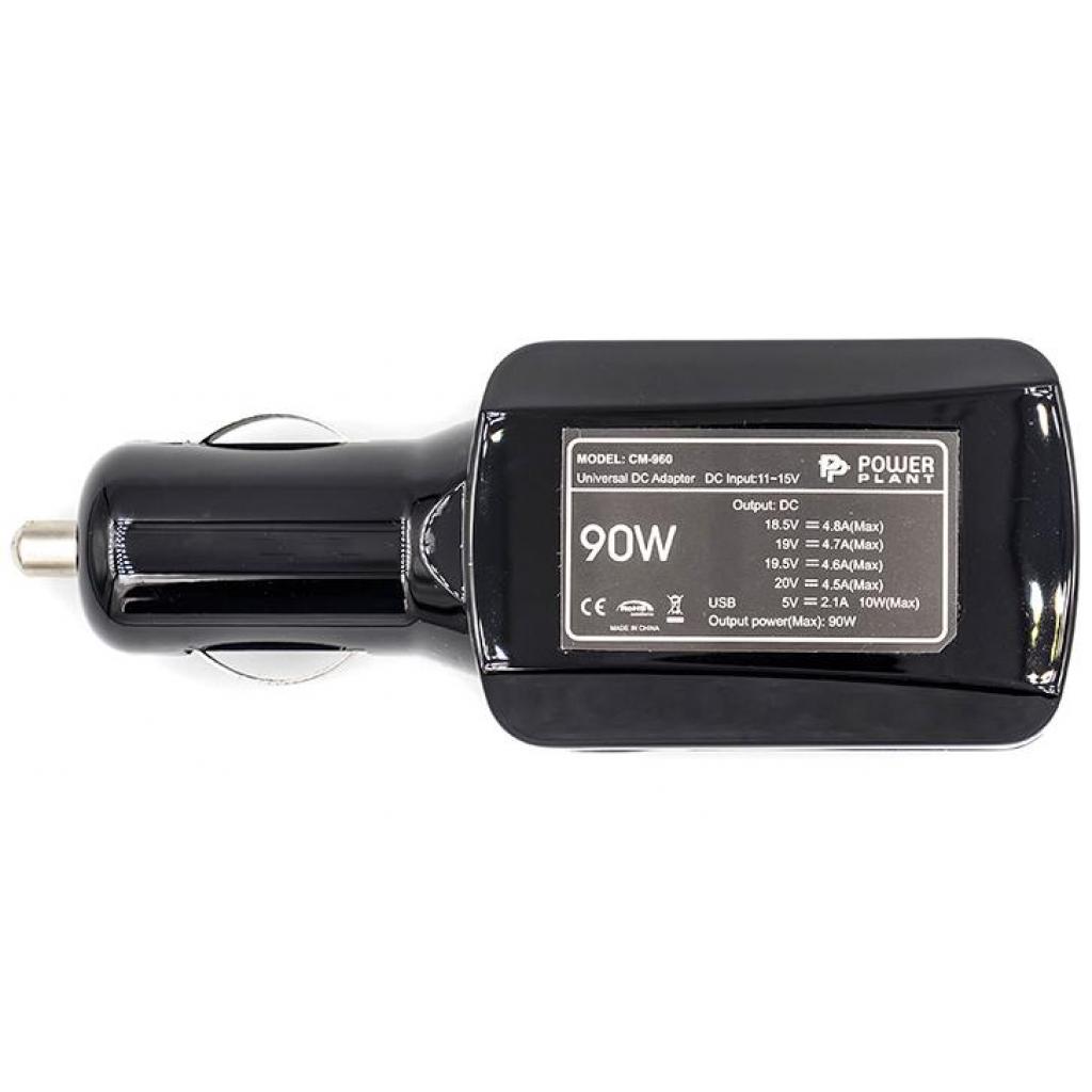 Блок живлення до ноутбуку PowerPlant 90W, автомобильный, CM-960 + USB 5V 2.1A (NA700080) - зображення 2
