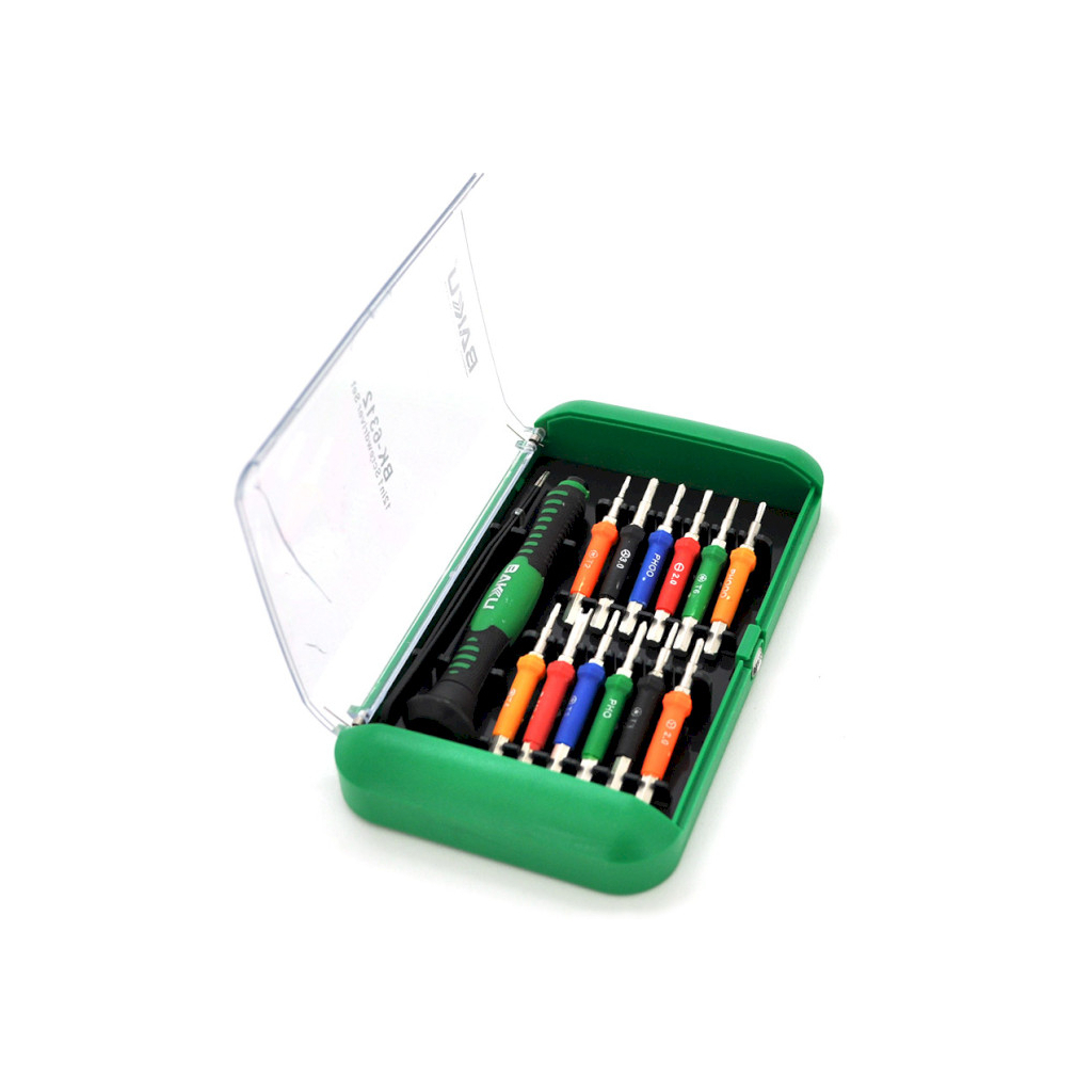 Викрутка Bakku BK-6312 12in1, пинцет прямой ,Box (BK-6312) - зображення 1