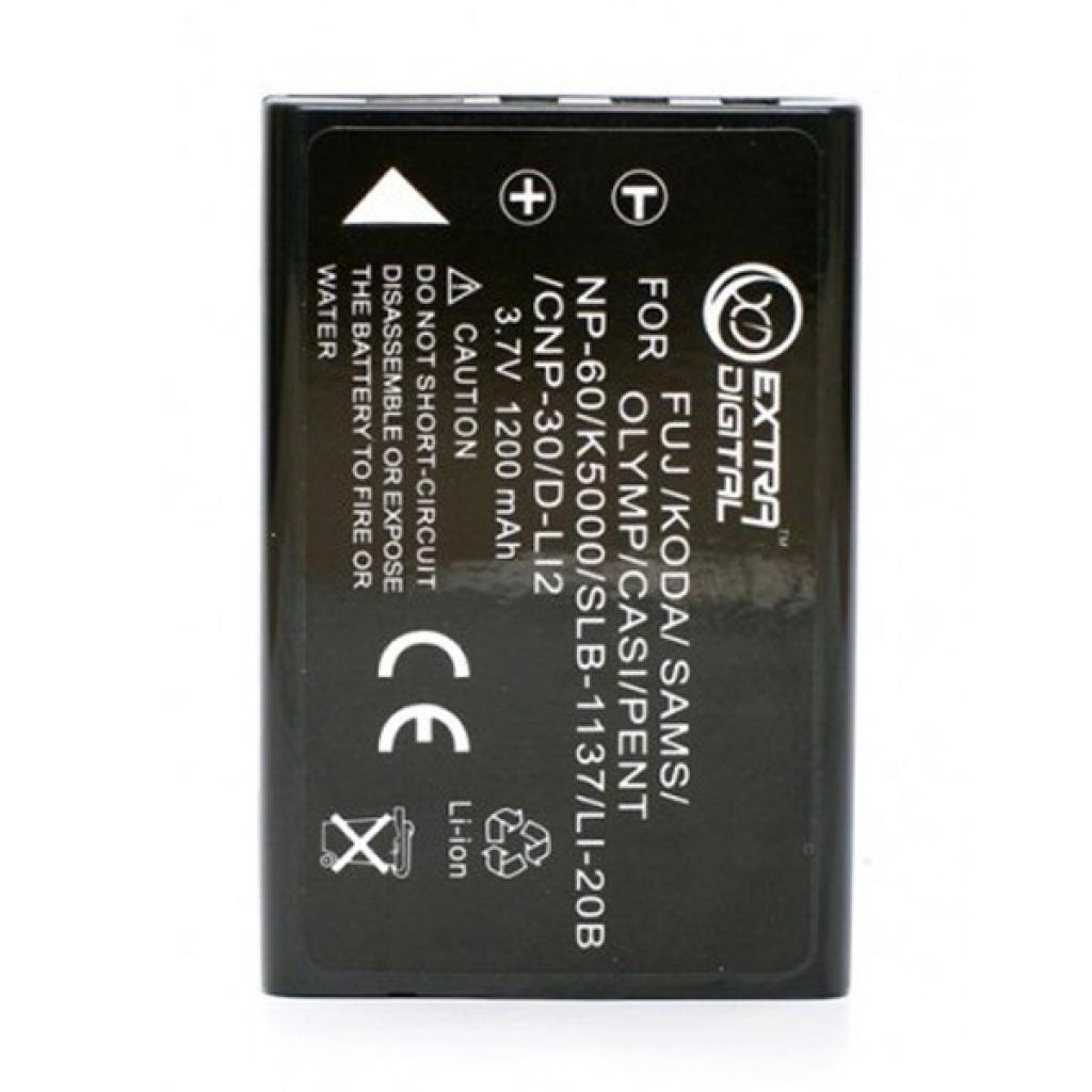 Акумулятор до фото/відео Extradigital Casio NP-30, KLIC-5000, LI-20B, D-L12, NP-60 (DV00DV1043) - зображення 1