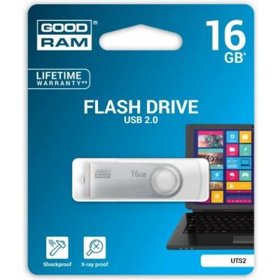 USB флеш накопичувач Goodram 16GB Twister White USB 2.0 (UTS2-0160W0R11) - зображення 1