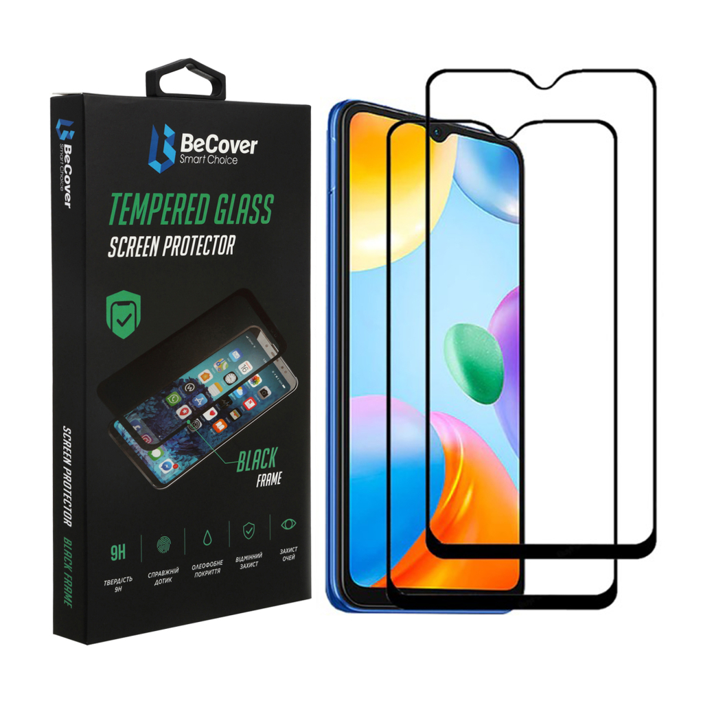 Скло захисне BeCover Xiaomi Redmi 10C/12С Black (707451) - зображення 1