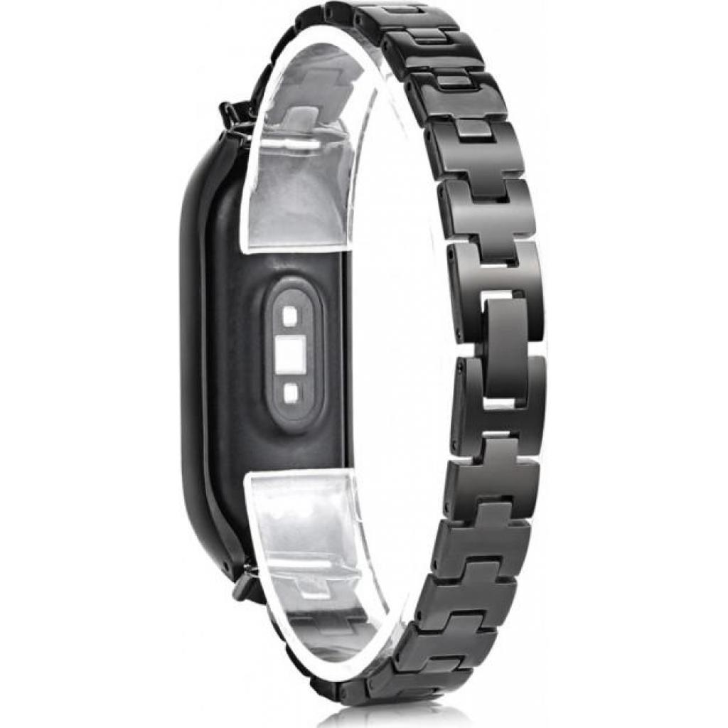Ремінець до фітнес браслета XoKo Metel для Xiaomi Mi Band 3/4 Black (XK-XM-NJ-Black) - зображення 2