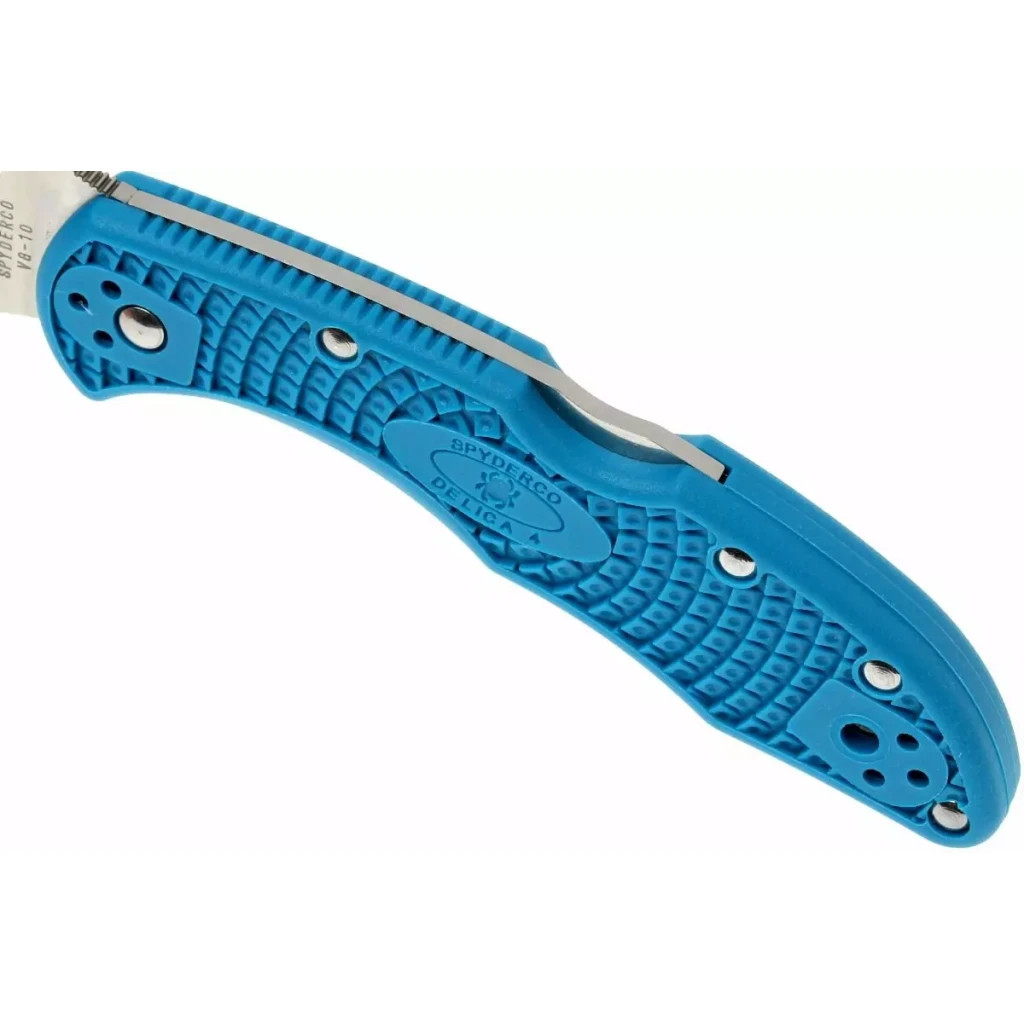 Ніж Spyderco Delica 4 Flat Ground Blue (C11FPBL) - зображення 4