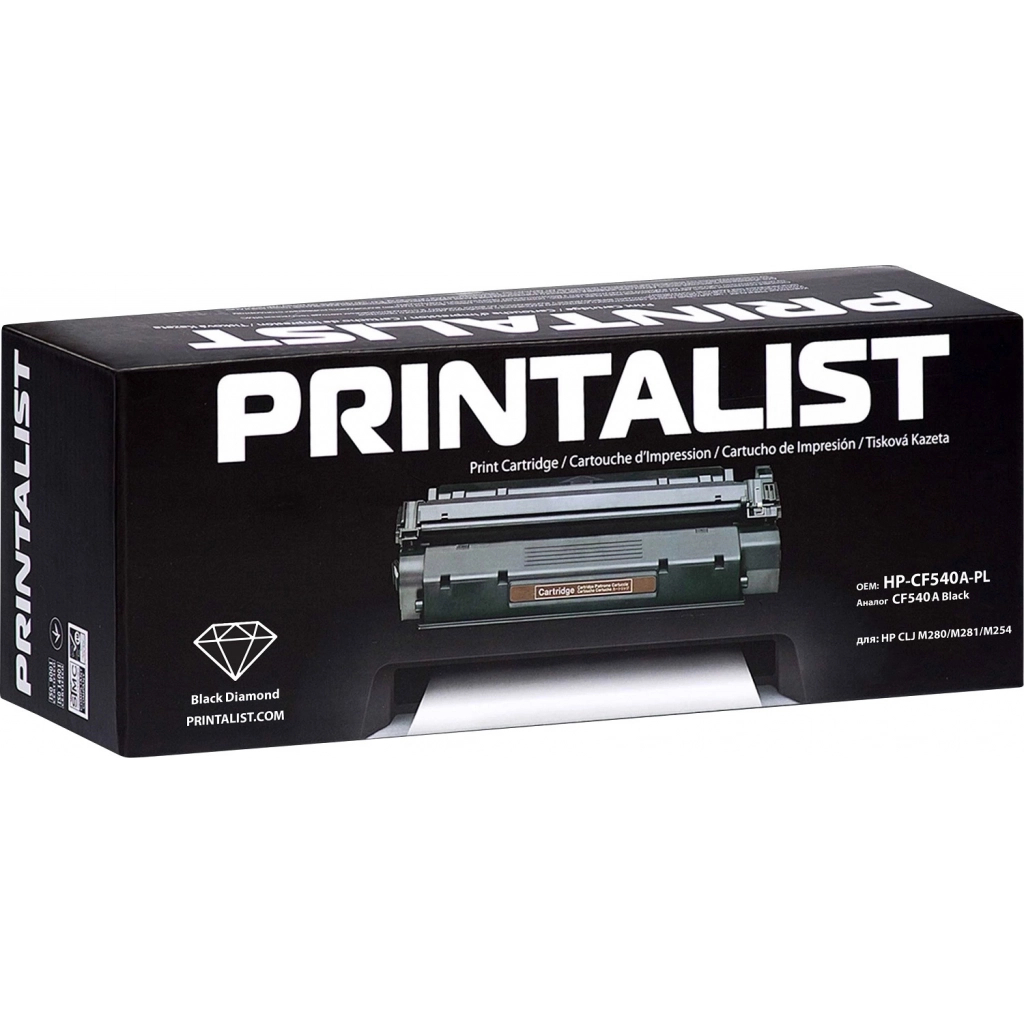 Картридж Printalist HP CLJ M280/M281/M254 CF540A Black (HP-CF540A-PL) - зображення 2