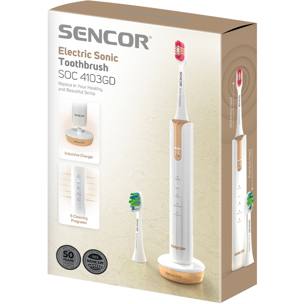 Електрична зубна щітка Sencor SOC 4103GD (SOC4103GD) - зображення 4