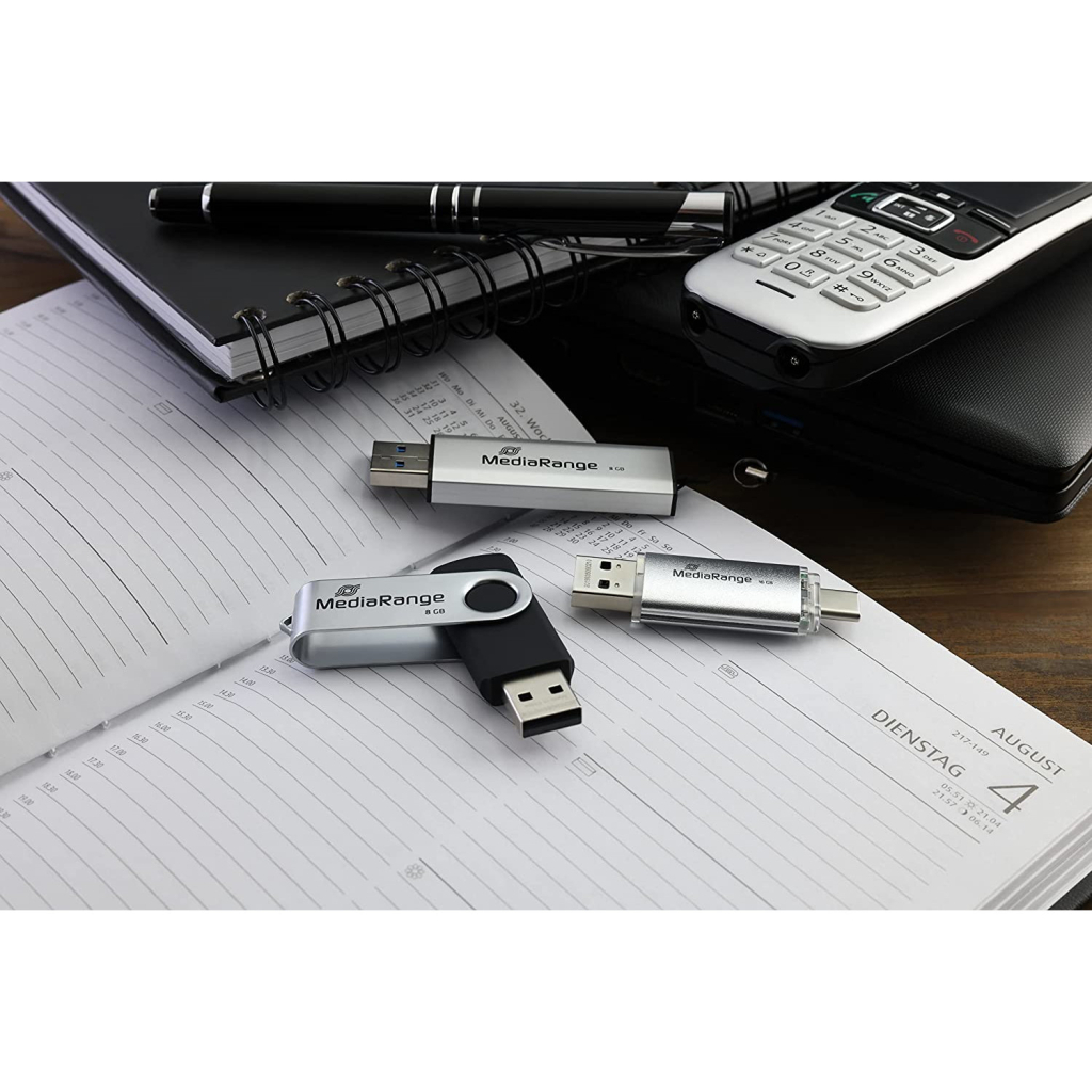 USB флеш накопичувач Mediarange 128GB Silver USB 3.0 / Type-C (MR938) - зображення 4