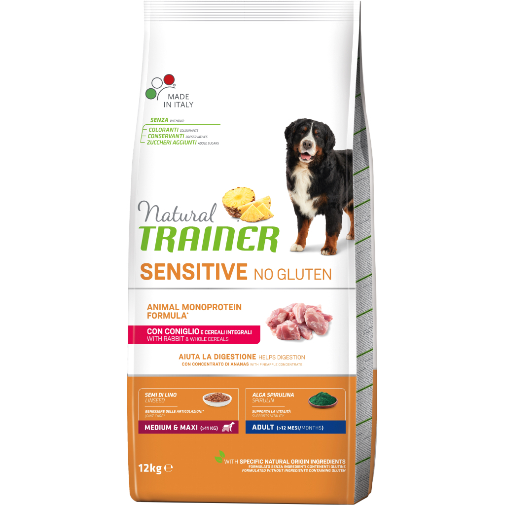 Сухий корм для собак Trainer Natural Dog Sensitive gluten free with Rabbit 12 кг (8059149428161) - зображення 1