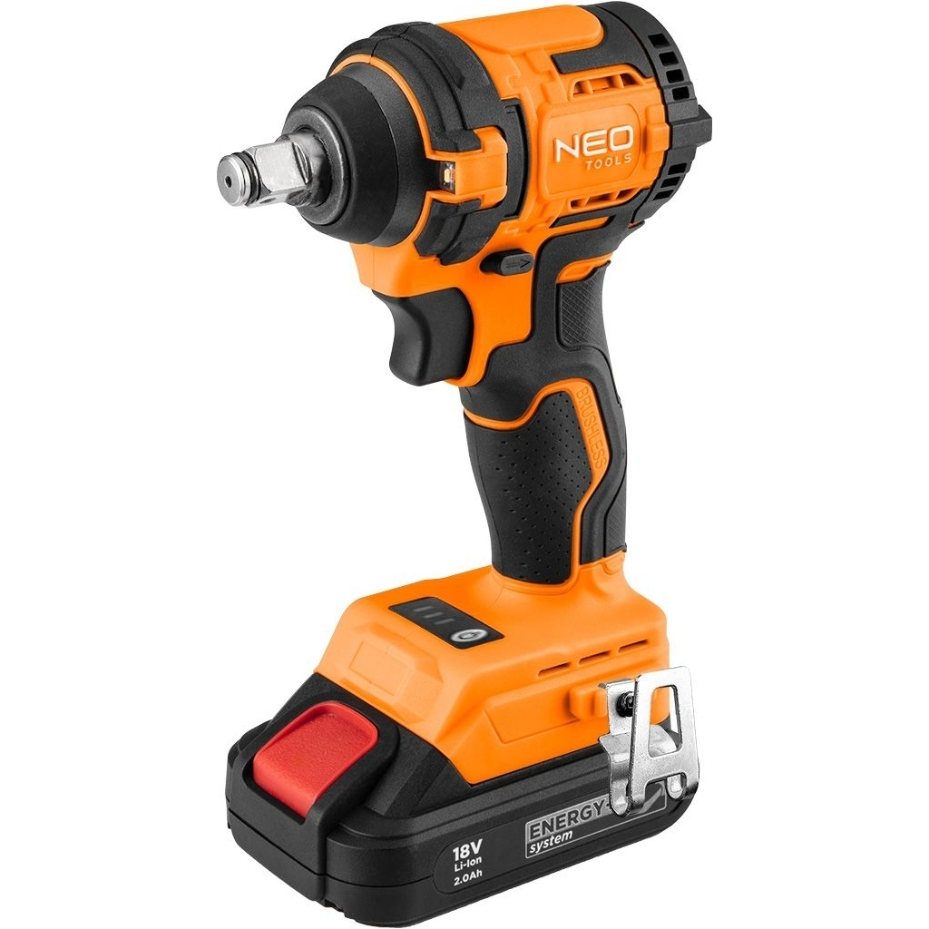 Гайковерт Neo Tools Energy+ 18V, безщітковий, 2500об/хв, 350Нм, 1/2", 3 швидкості, 1.1кг (без АКБ та ЗП) (04-613) - изображение 6