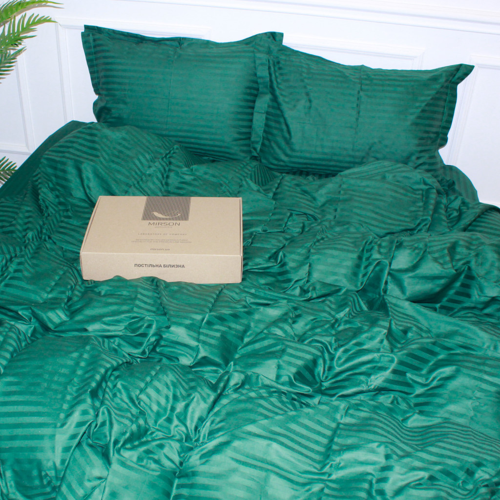 Постільна білизна MirSon Satin 30-0017Green 160х220 Сімейний (2200005254127) - изображение 8