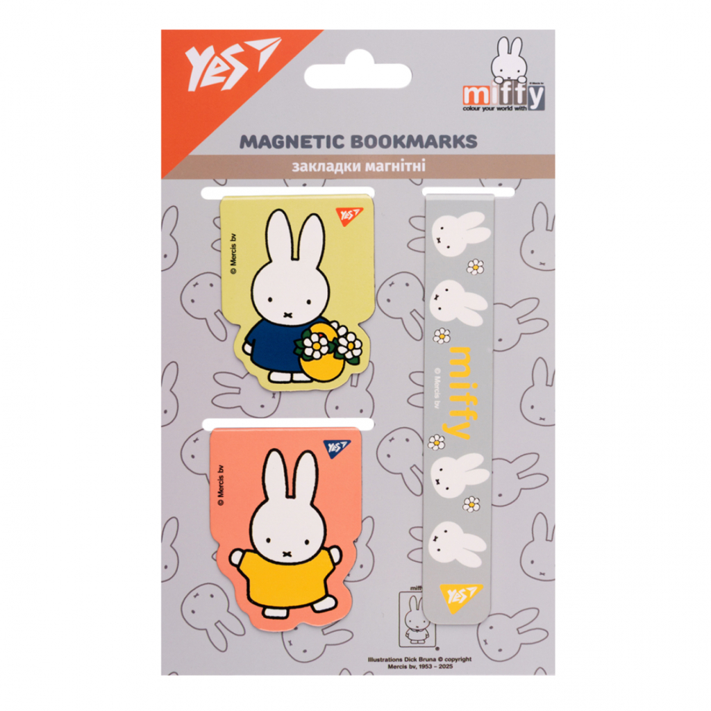 Закладки для книг Yes магнітні Miffy 3 шт (708356) - зображення 1