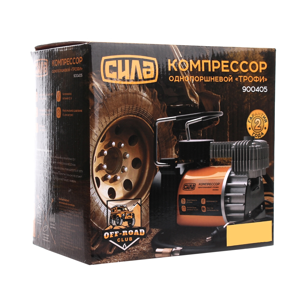 Автомобільний компресор СИЛА ПОСИЛЕНИЙ з автостопом 37л/хв, 10 Атм (900405) - изображение 8