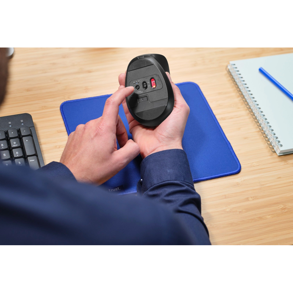 Мишка Trust Bayo+ Ergonomic Wireless/Bluetooth Black (25146) - зображення 10