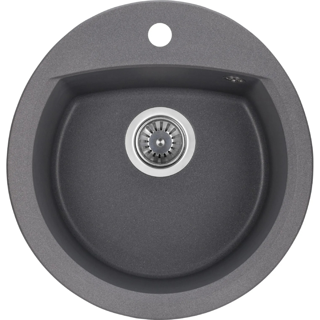 Мийка кухонна GRANADO RONDA grafito з сифоном (470*490mm.) (gr2209) - зображення 1