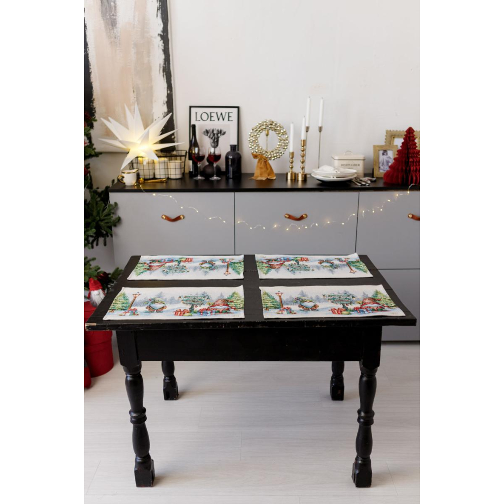 Серветка на стіл Прованс гобеленова Різдвяне багаття 30х50 см (036427) - зображення 6