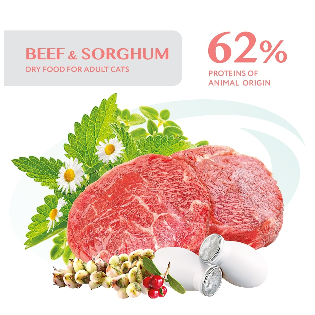 Сухий корм для кішок Optimeal для стерилізованих/кастрованих з яловичиною і сорго 1.5 кг (4820215364652) - зображення 2