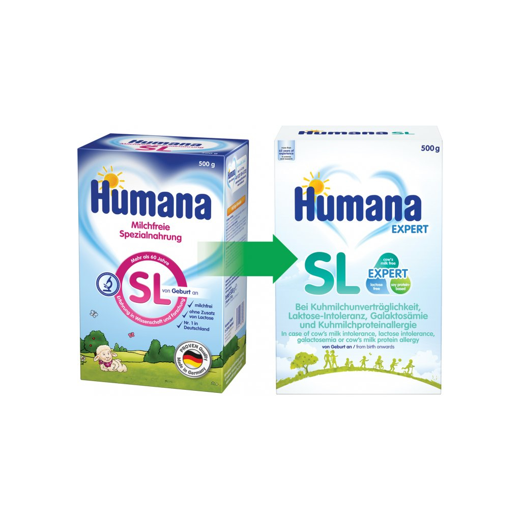 Дитяча суміш Humana SL Expert безлактозна з народження 500 г (4031244720559) - зображення 1