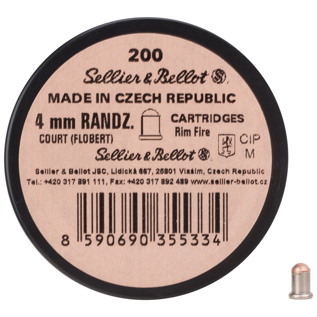 Патрони Флобера Sellier & Bellot Bellot Randz Curte кал. 4 mm short 200 шт (V355332) - зображення 2