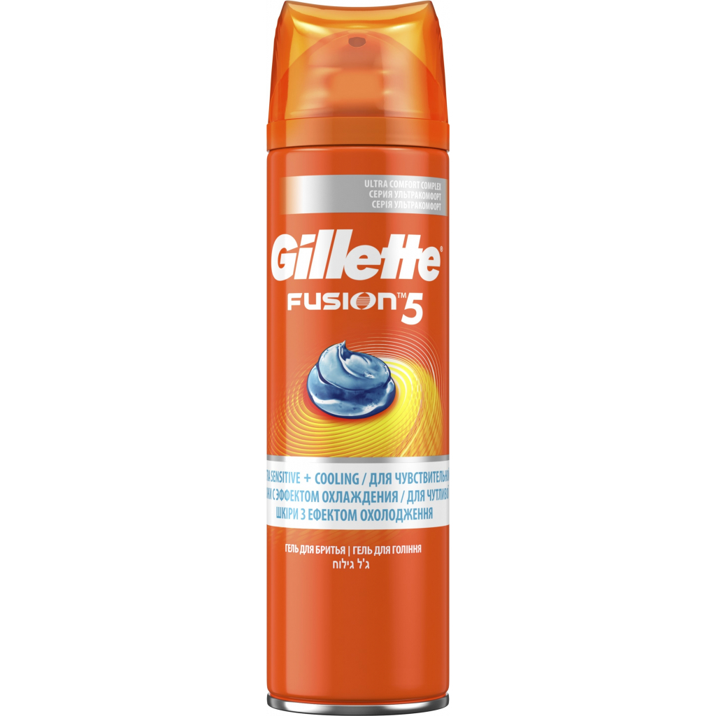 Гель для гоління Gillette Fusion 5 Ultra Sensitive&Cooling 200 мл (7702018465033) - зображення 1