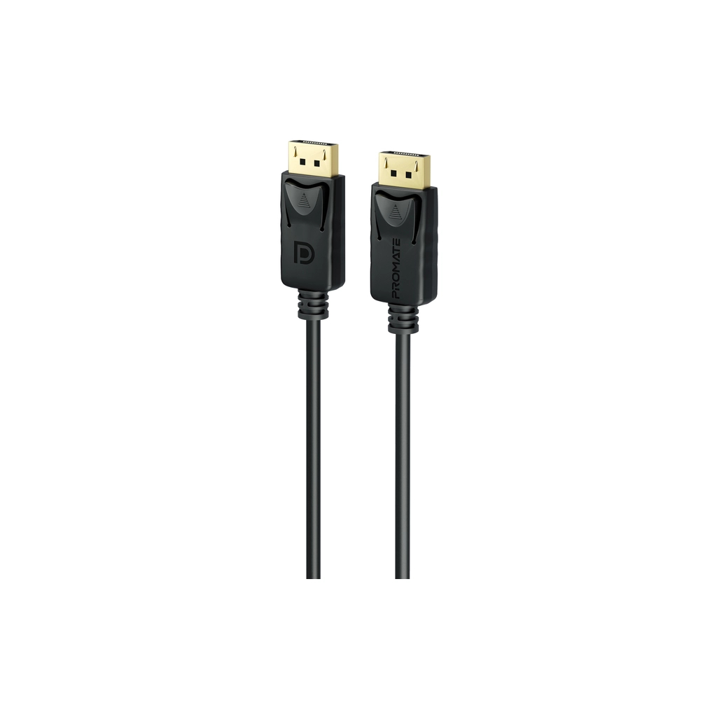 Кабель мультимедійний DisplayPort M to DisplayPort M 2.0m V1.4 black Promate (dplink-200.black) - изображение 1
