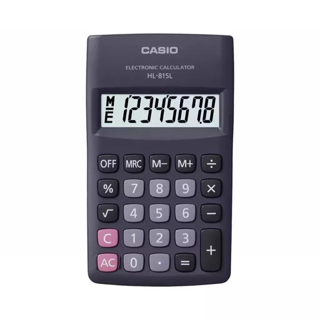 Калькулятор Casio HL-815L-BK-W-GP, чорний (CALC-CAS-HL-815L-BK) - изображение 1