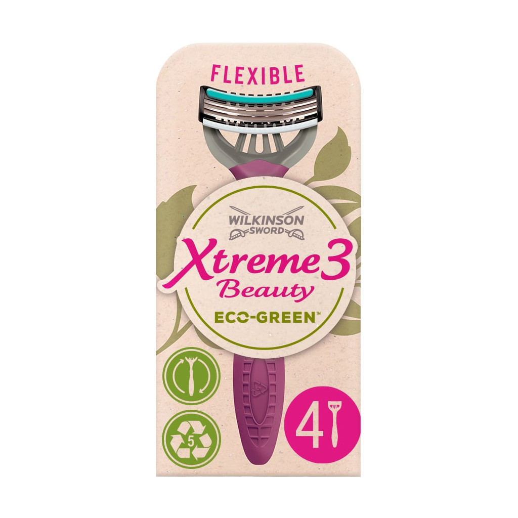 Бритва Wilkinson Sword Xtreme3 Beauty Eco Green 4 шт. (4027800173006) - зображення 1