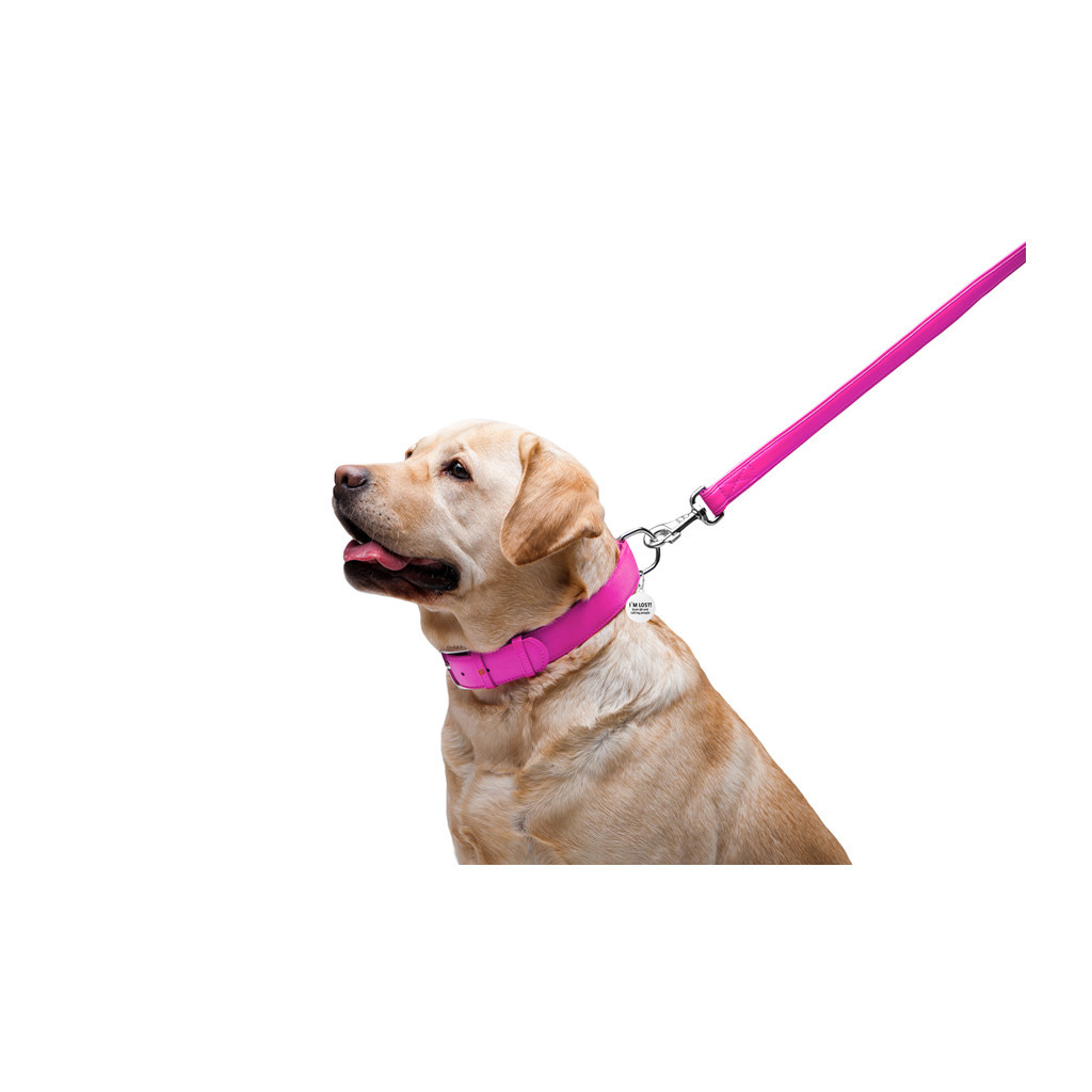Повідець для собак WAUDOG Glamour шкіряний M-XXL рожевий (33767) - зображення 5