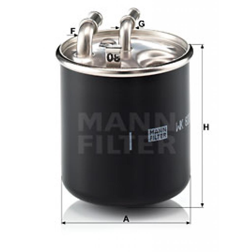 Фільтр паливний Mann WK820/2X - зображення 1